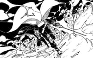 Sasuke sacrifices himself for his student (Image via Shueisha)